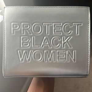 Silver “Protect Black Women” mini bag